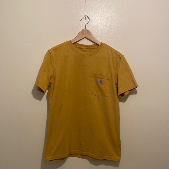 Carhartt Other - CARHARTT original fit cotton blend yellow tee . Size S